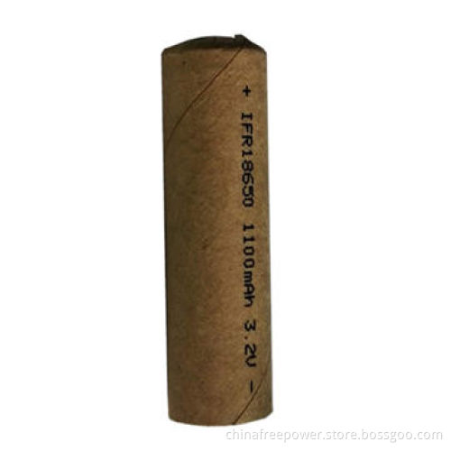 IFR18650P 1100mAh Single Cell, Lithium-iron Phosphate System, High-rate Discharge, Safety, Long Life